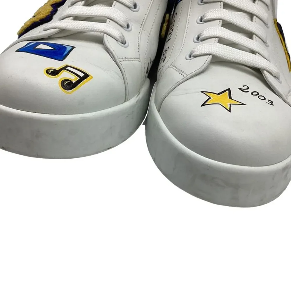 Dolce & Gabbana Portofino Sneakers in White Leather